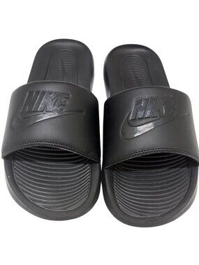 Nike Benassi Just Do It Black Slides Sandals Women's Size 8
